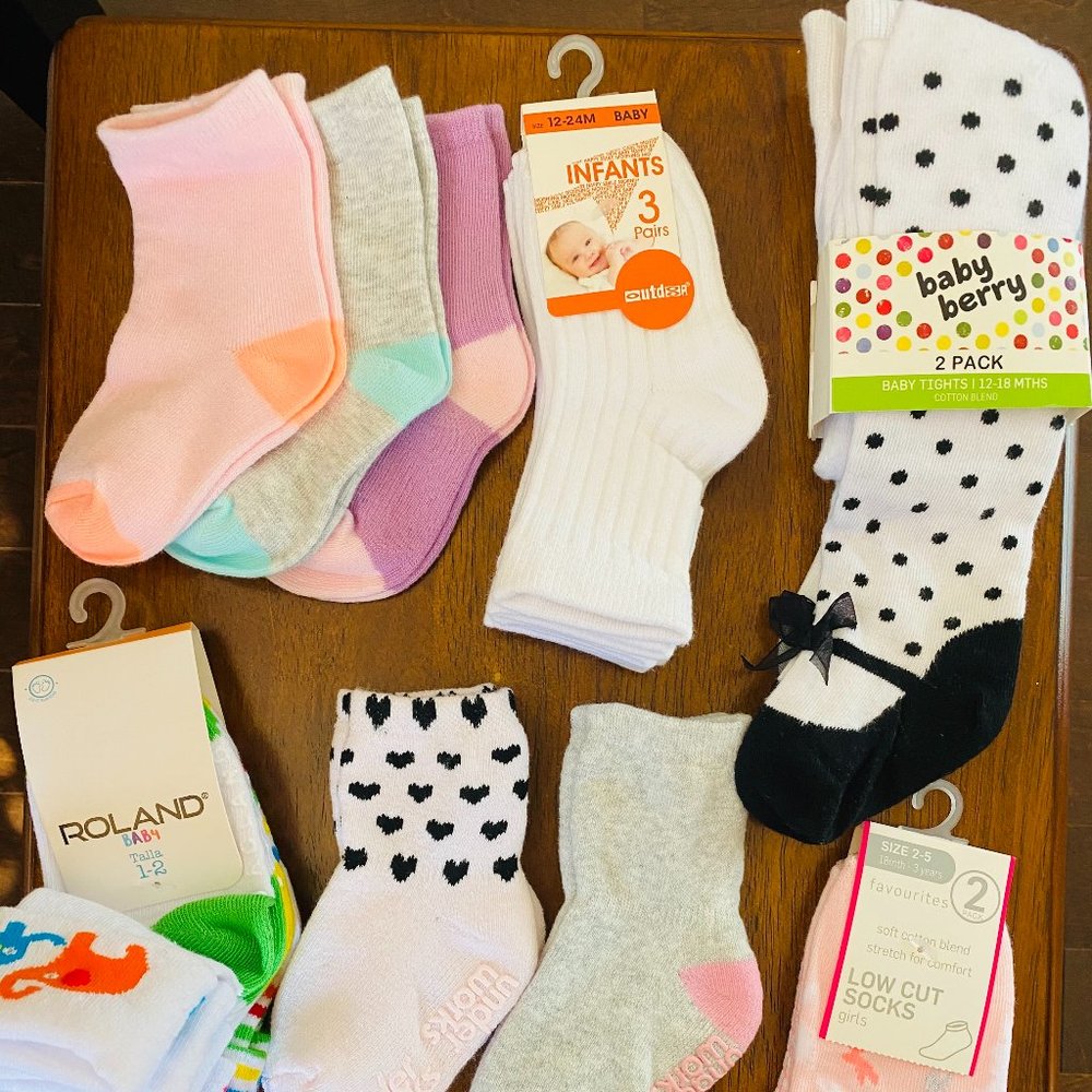 BRAND NEW Baby Toddler Girl 1-3 Years Socks Bundles - Picture 1 of 2